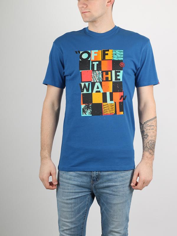 Tričko Vans Mn Otw Checker Blast True Blue-Rhuba Modrá