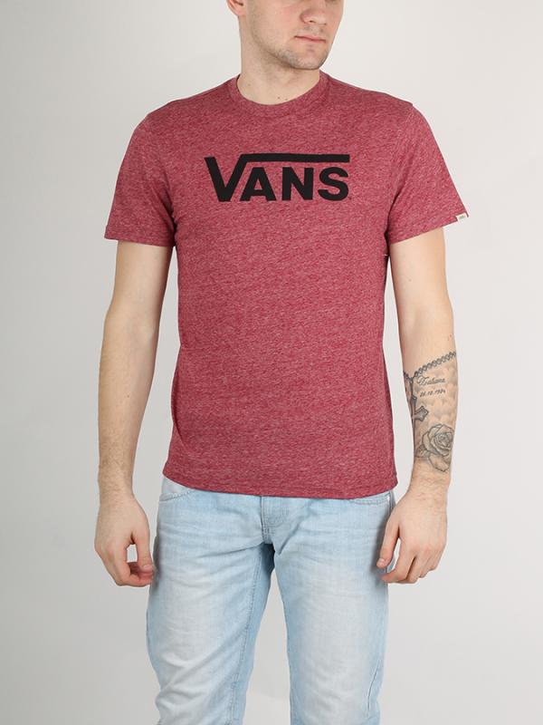 Tričko Vans Mn Classic Snow Rhubarb Heather Červená