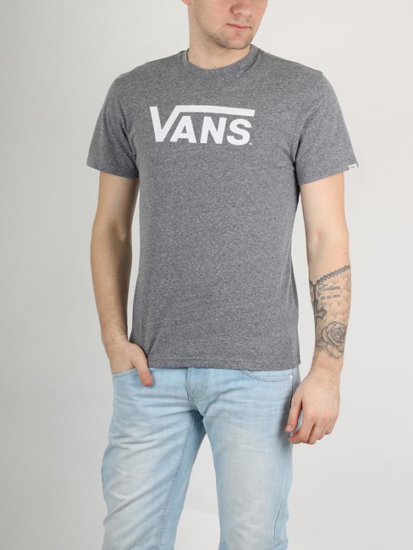 Tričko Vans Mn Classic Snow Heather Grey-Wh Šedá