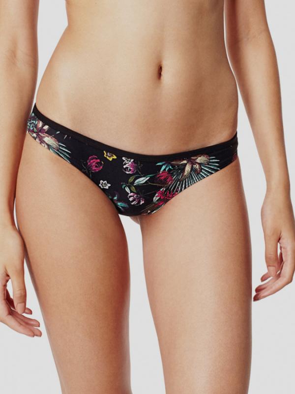 Spodek plavek O´Neill PW PRINT MEDIUM CHEEKY BOTTOM Černá