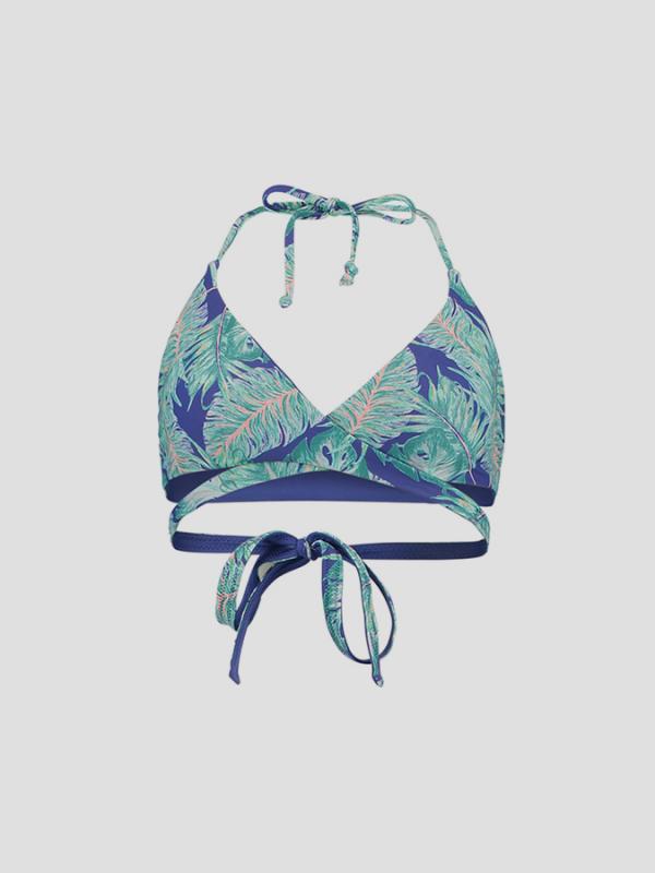 Top plavek O´Neill PW REVERSIBLE WRAP AROUND TOP Modrá