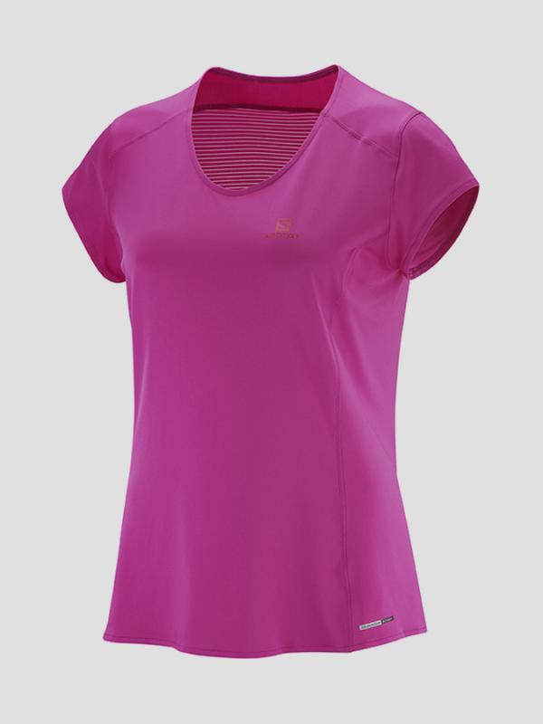 Tričko Salomon COMET PLUS SS TEE W Rose Violet Růžová