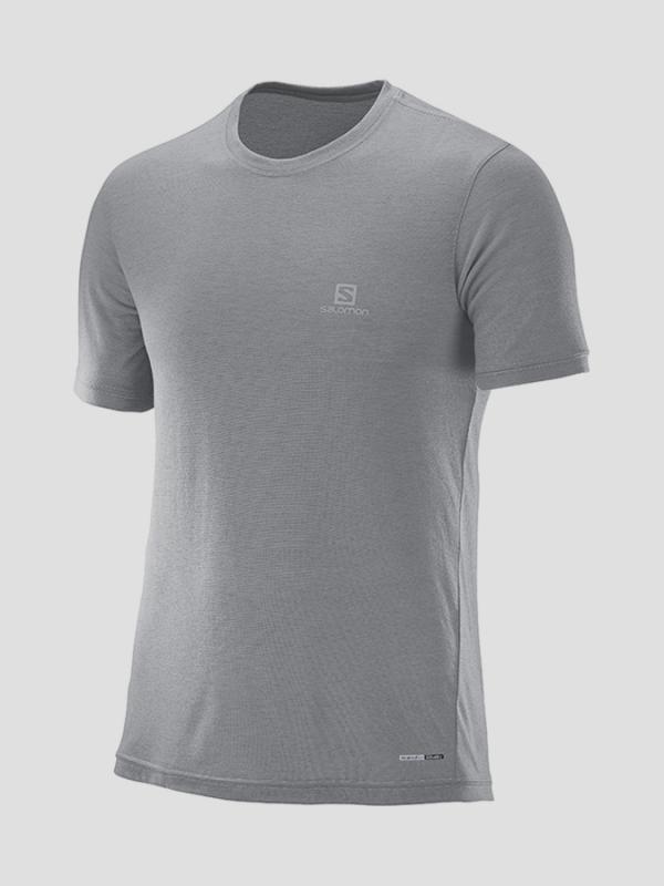 Tričko Salomon EXPLORE SS TEE M Light Grey Šedá