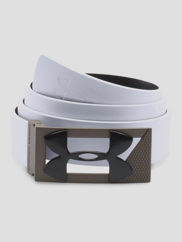 Pásek Under Armour Men's PU Leather Golf Belt Bílá