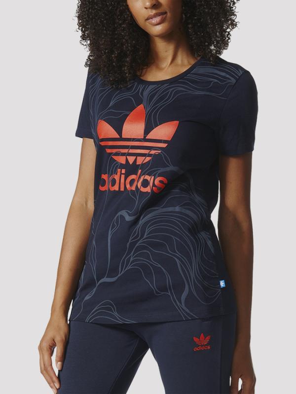 Tričko adidas Originals TREFOIL TEE Modrá