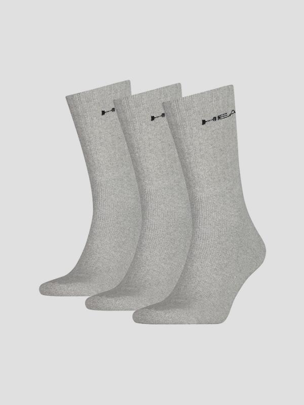 Ponožky Head CREW 3 Pack UNISEX Šedá