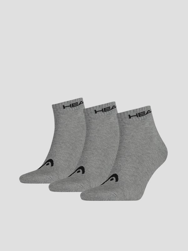 Ponožky Head QUARTER 3 Pack UNISEX Šedá