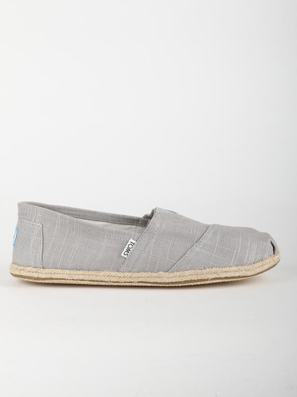 Boty Toms GRY LINEN ROPE SOLE MN ALPR ESP Barevná