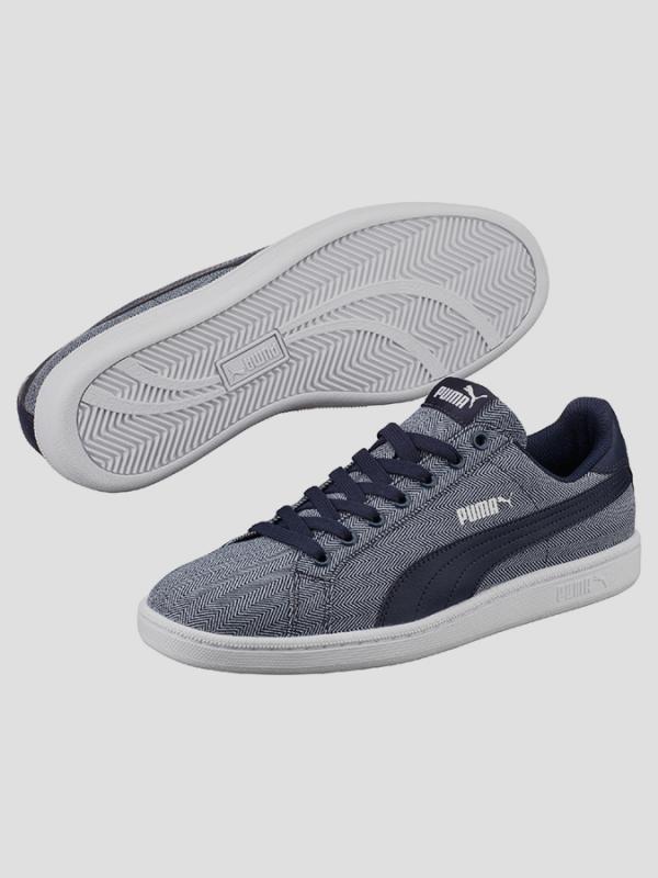 Boty Puma Smash Herringbone Modrá