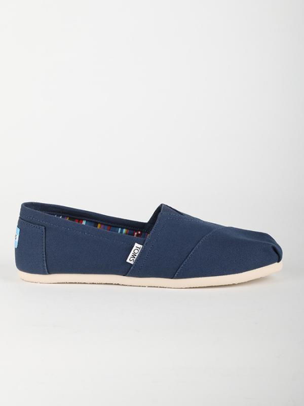 Boty Toms Navy Canvas Wm Clsc Alprg Nl Modrá