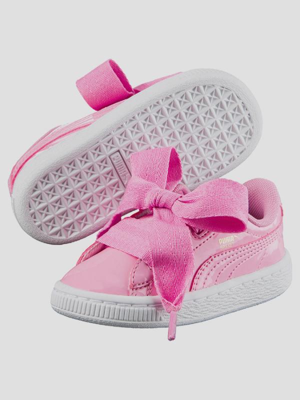 Boty Puma Basket Heart Patent PS Růžová