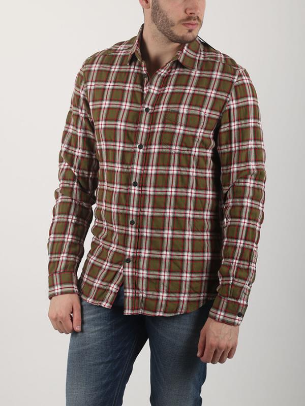Košile Diesel S-ANOBU CAMICIA Hnědá