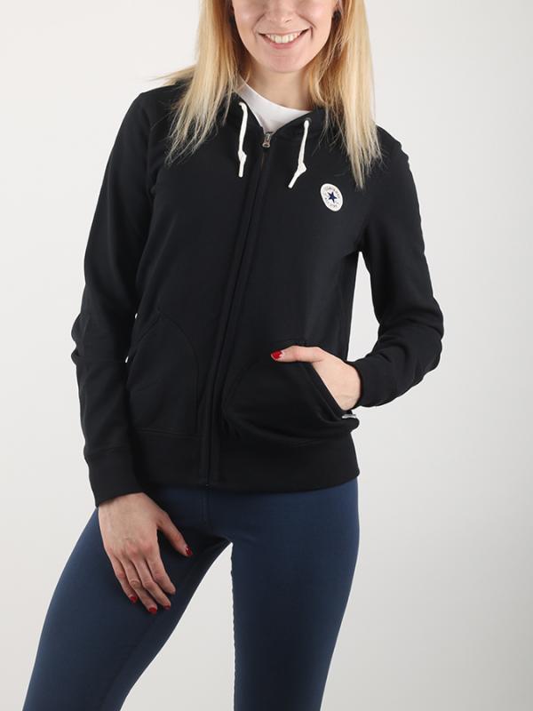 Mikina Converse CORE FULL ZIP HOODIE - FT Černá