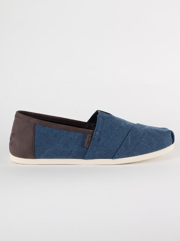 Boty Toms NAVY WASH CANVAS/TRIM MN ALPR ESP Šedá
