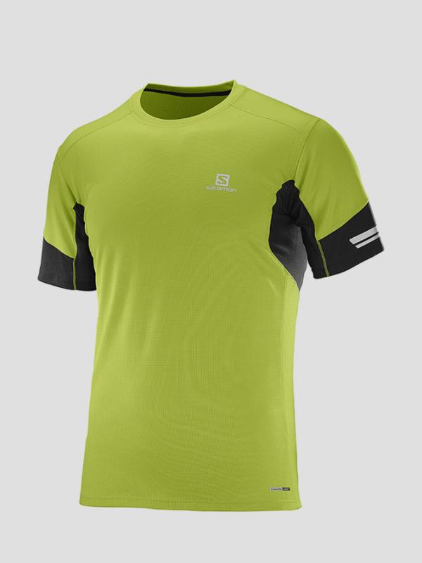 Tričko Salomon AGILE SS TEE M Lime Green/Black Žlutá