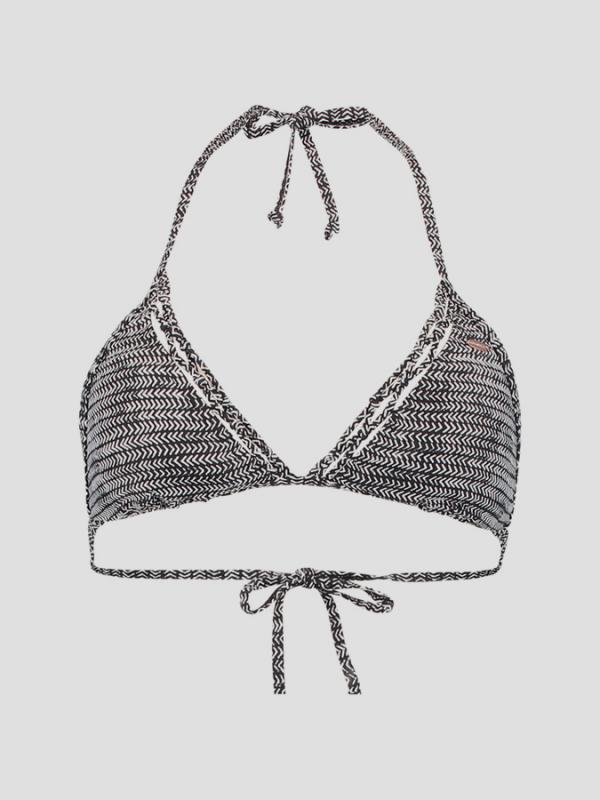 Top plavek O´Neill PW PRINT TRIANGLE BIKINI TOP Šedá