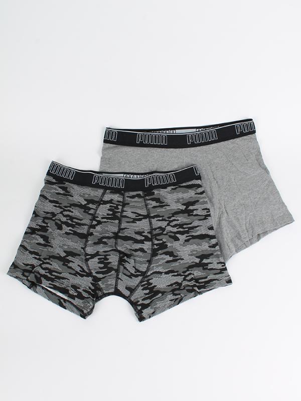 Boxerky Puma CAMO PRINT BOXER 2P black
