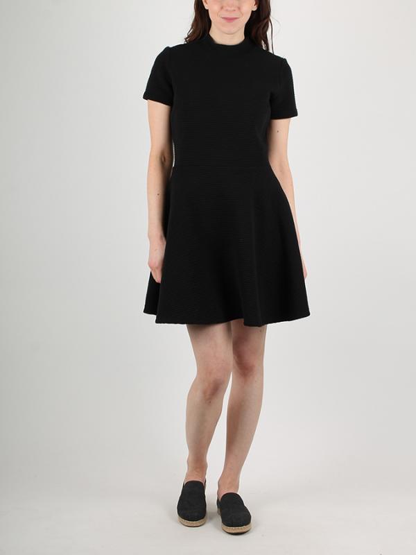 Šaty Superdry ERIN COLLAR BAND DRESS Černá