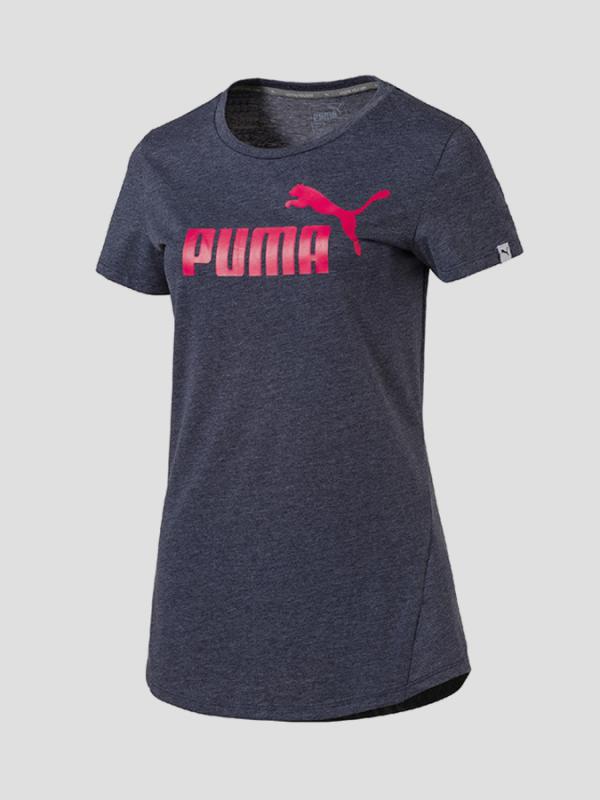 Tričko Puma ESS No.1 Tee Heather W Peacoat Modrá