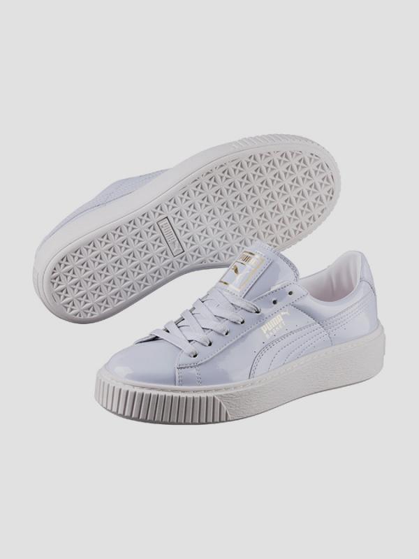 Boty Puma Basket Platform Patent Wn s HALOGEN BLUE Modrá