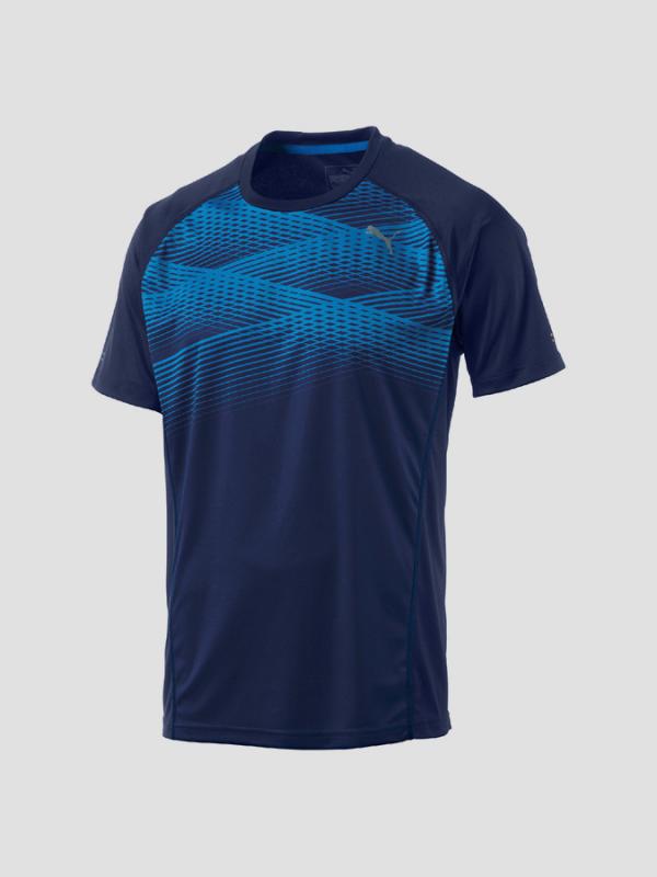Tričko Puma Graphic S S Tee Peacoat Heather Barevná