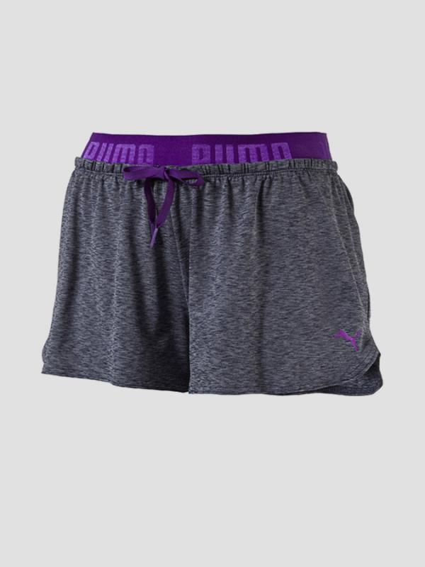 Kraťasy Puma TRANSITION Drapey Shorts W ROYAL PURPLE Šedá