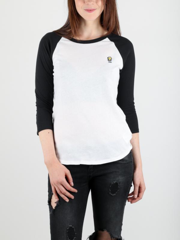 Tričko Vans Wm Woodstock Raglan White-Black Peanuts Bílá