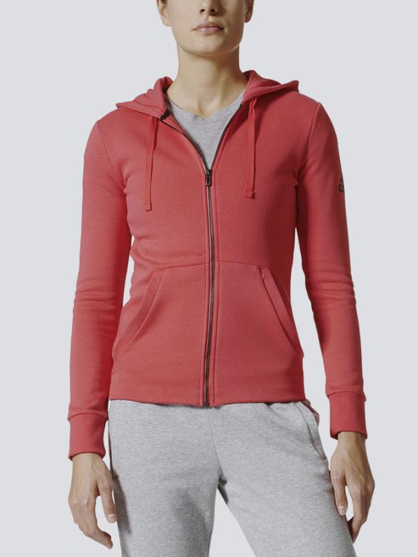 Mikina adidas Performance ESS SOLID FZ HD Červená
