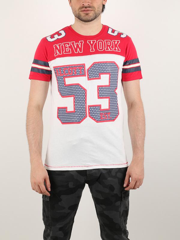 Tričko Alcott GIROCOLLO NEW YORK 53 Červená