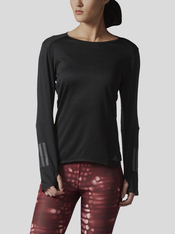Tričko adidas Performance RS LS TEE W Černá