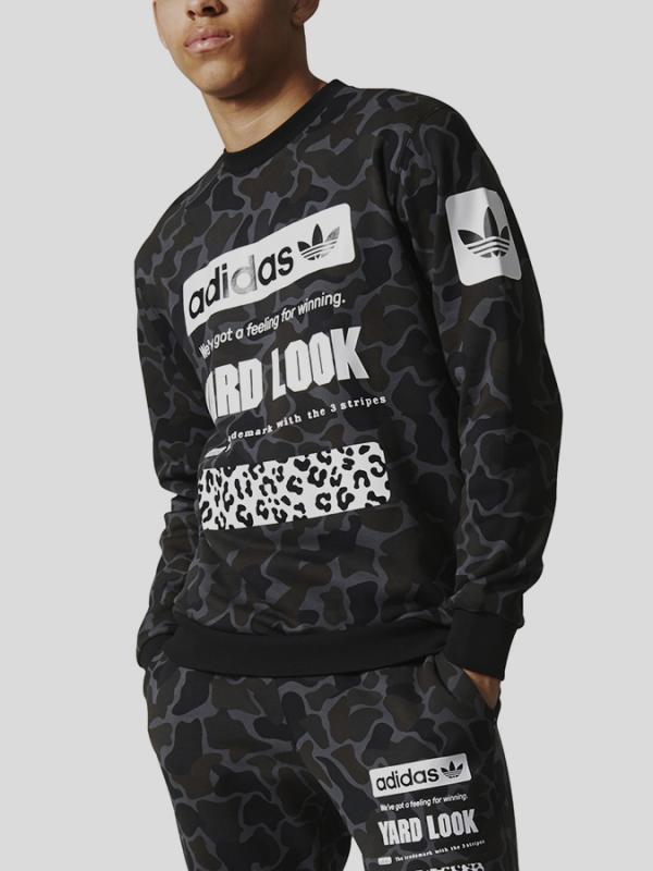 Mikina adidas Originals STREET CAMO CR Černá