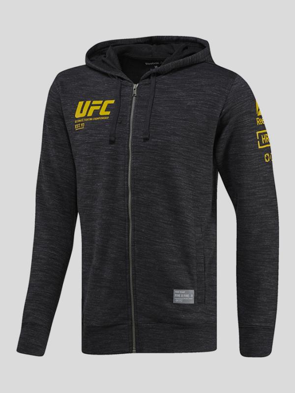 Mikina Reebok UFC FG FULL-ZIP HOODIE Černá
