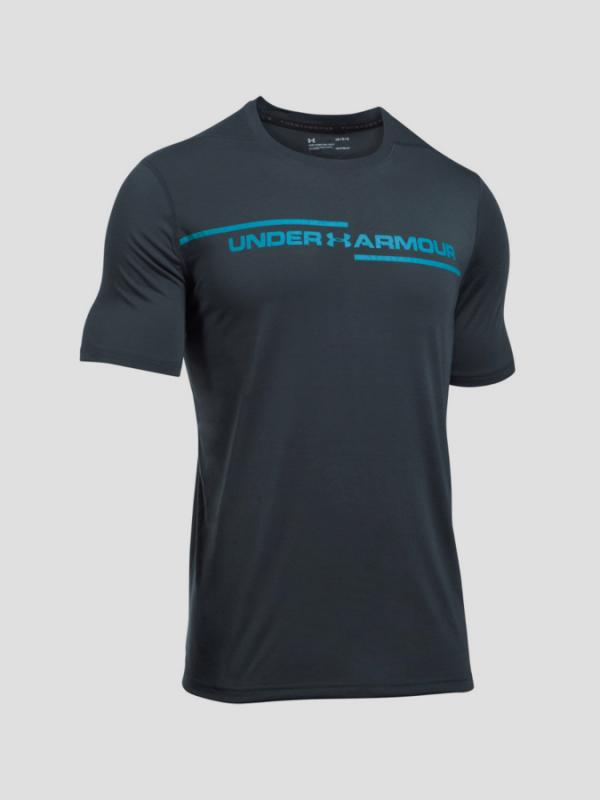 Tričko Under Armour Threadborne Cross Chest SS Šedá