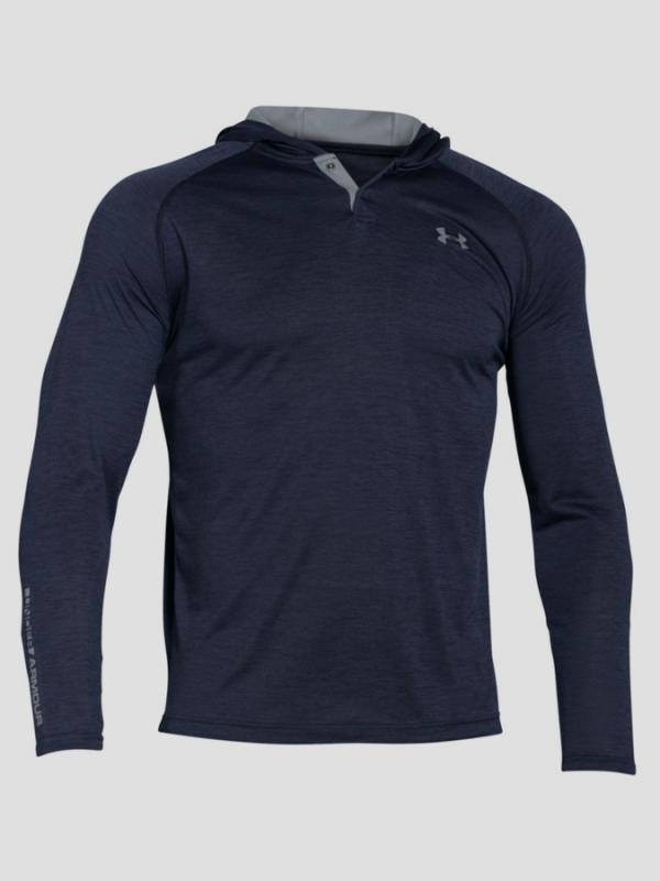 Tričko Under Armour Tech Popover Henley Modrá