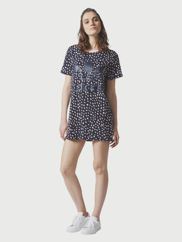 Šaty adidas Originals TRF DRESS Modrá