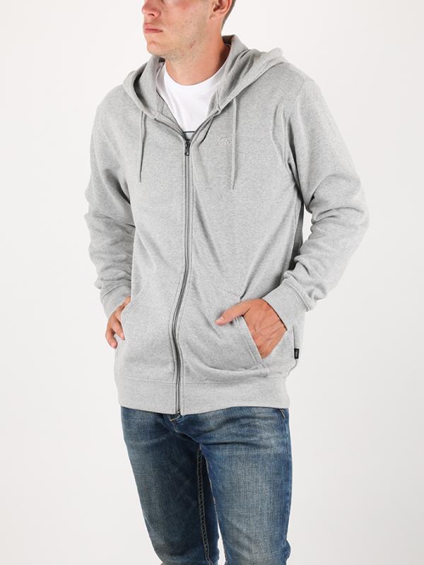 Mikina Vans MN CORE BASICS ZIP H CEMENT HEATHER Šedá