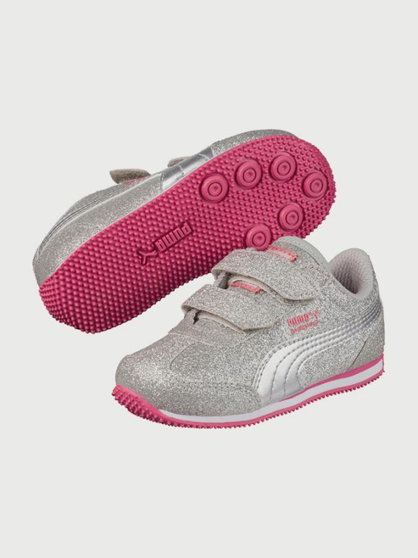 Boty Puma Whirlwind Glitz V Inf Stříbrná
