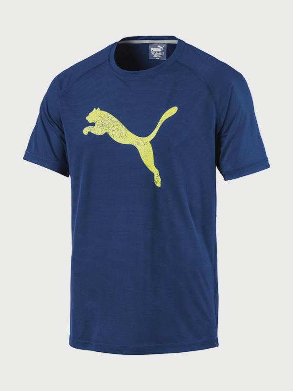 Tričko Puma Core-Run Logo S S Tee Modrá