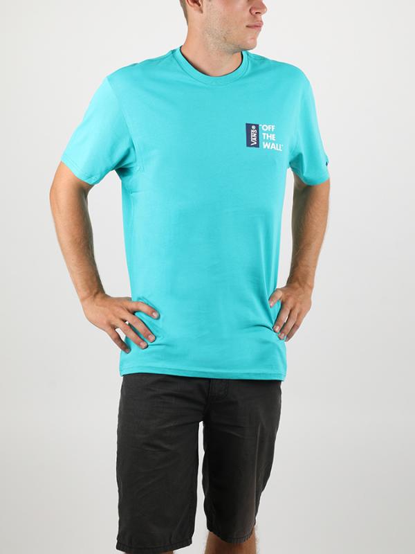 Tričko Vans MN OFF THE WALL TEAL Modrá