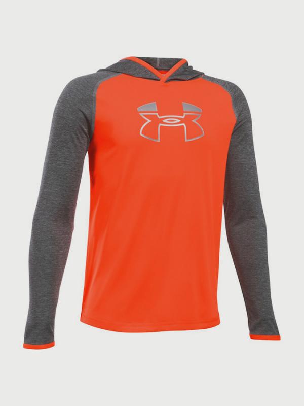 Mikina Under Armour Tech Block Hoody Oranžová