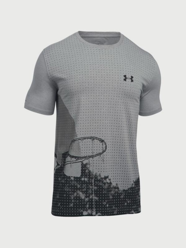 Tričko Under Armour On Court Trouble SS Tee Šedá