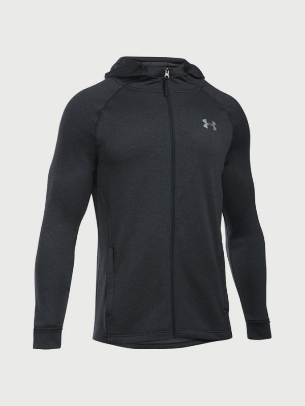 Mikina Under Armour Tech Terry Fitted FZ Hoodie Černá