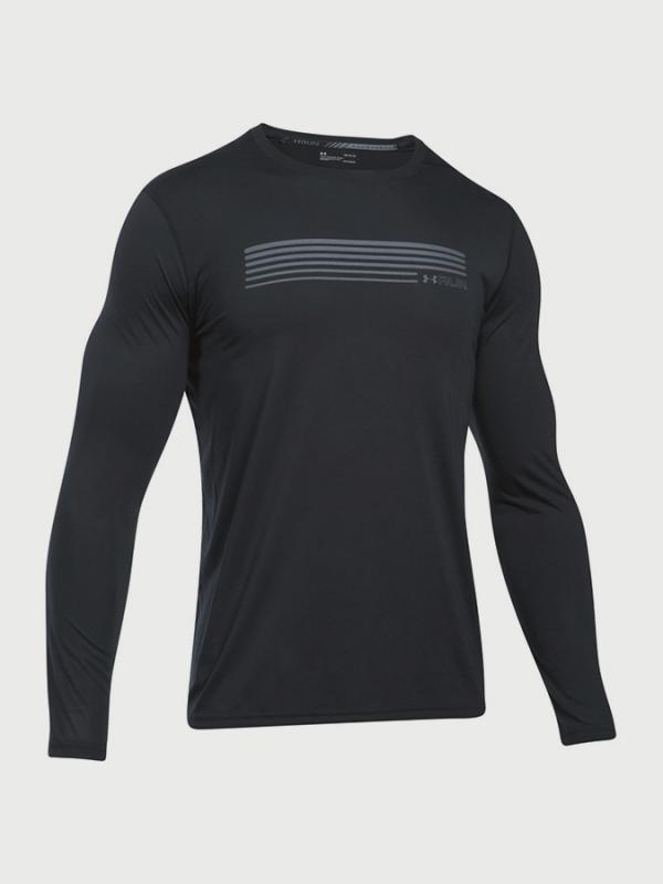 Tričko Under Armour Run Graphic LS Černá