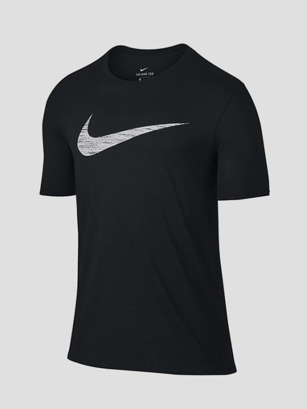 Tričko Nike M NK DRY TEE DF SWOOSH HTR Černá