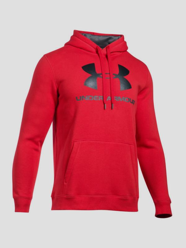 Mikina Under Armour Rival Fitted Graphic Hoodie Červená