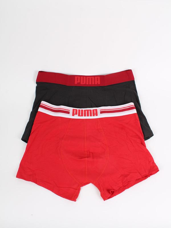 Boxerky Puma PLACED LOGO BOXER 2 Pack red Barevná