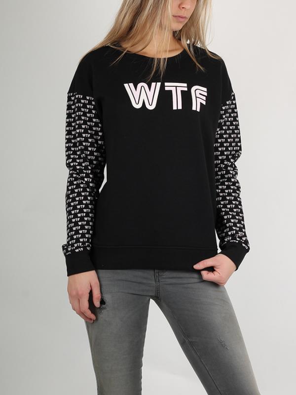 Mikina Vans Wm Carefree Crew Wtf Černá