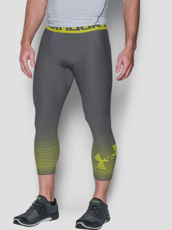 Kompresní legíny Under Armour HG Comp Graphic 3/4 Šedá