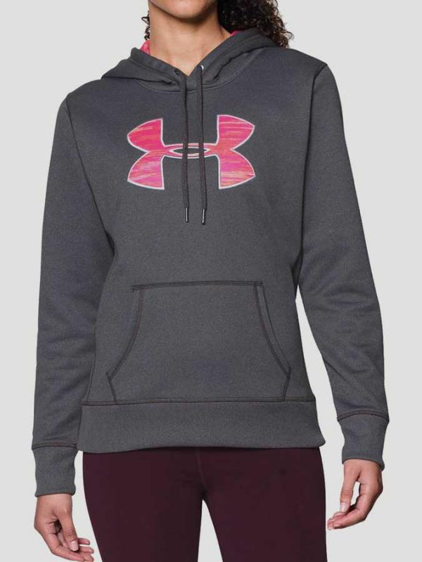 Mikina Under Armour AF Big Logo Hoody Printed Fill Šedá