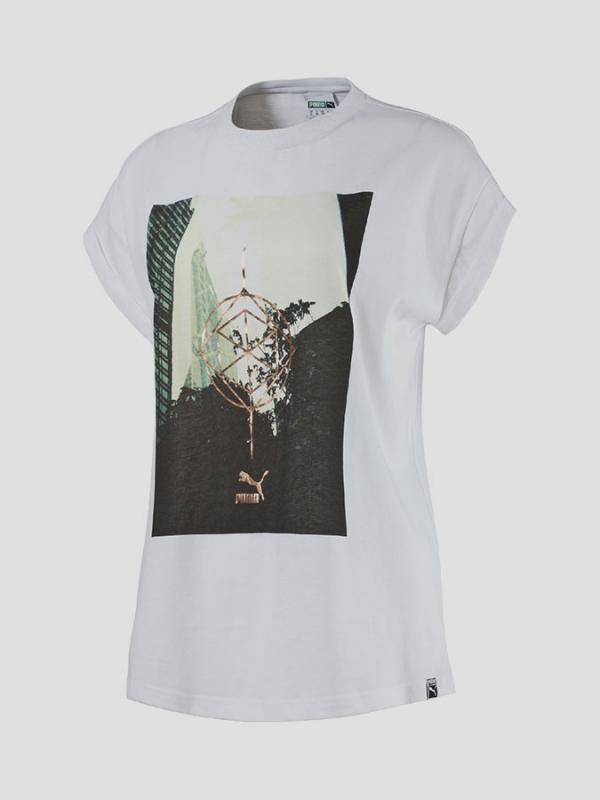 Tričko Puma Brand Plus Tee White Bílá